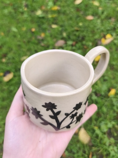 Kubek ceramiczny, ręcznie lepiony nr 24