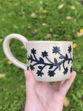 Kubek ceramiczny, ręcznie lepiony nr 25