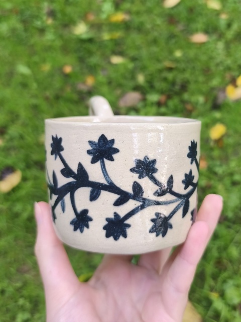 Kubek ceramiczny, ręcznie lepiony nr 25