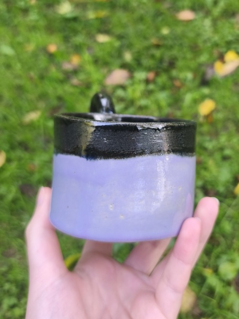 Kubek ceramiczny, ręcznie lepiony nr 26
