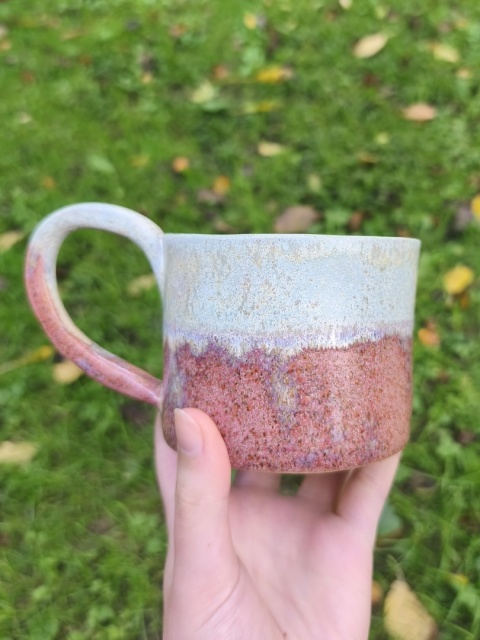 Kubek ceramiczny, ręcznie lepiony nr 27
