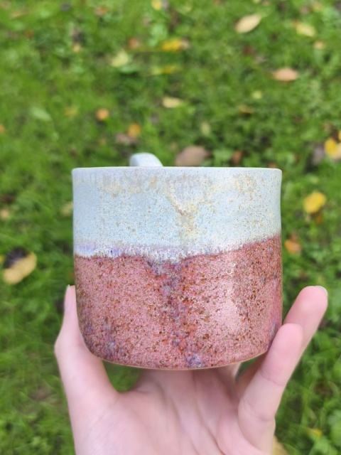 Kubek ceramiczny, ręcznie lepiony nr 27