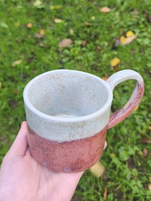 Kubek ceramiczny, ręcznie lepiony nr 27