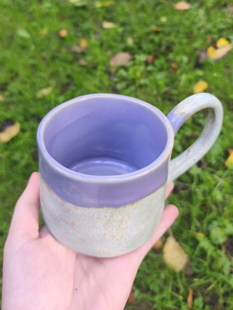 Kubek ceramiczny, ręcznie lepiony nr 28