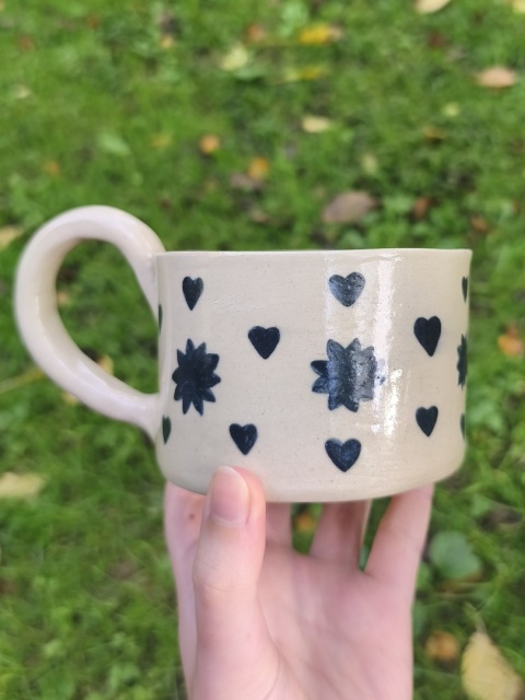Kubek ceramiczny, ręcznie lepiony nr 29