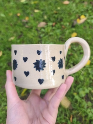 Kubek ceramiczny, ręcznie lepiony nr 29