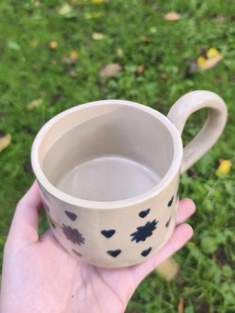 Kubek ceramiczny, ręcznie lepiony nr 29