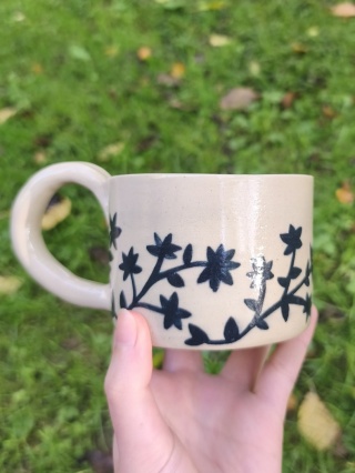 Kubek ceramiczny, ręcznie lepiony nr 30