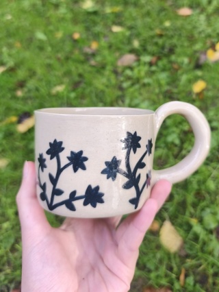 Kubek ceramiczny, ręcznie lepiony nr 30
