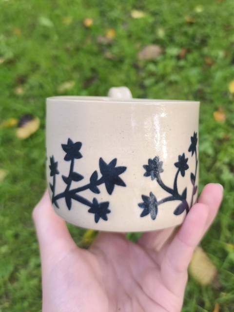 Kubek ceramiczny, ręcznie lepiony nr 30