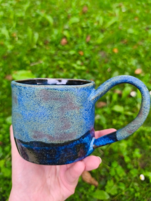 Kubek ceramiczny, ręcznie lepiony nr 3