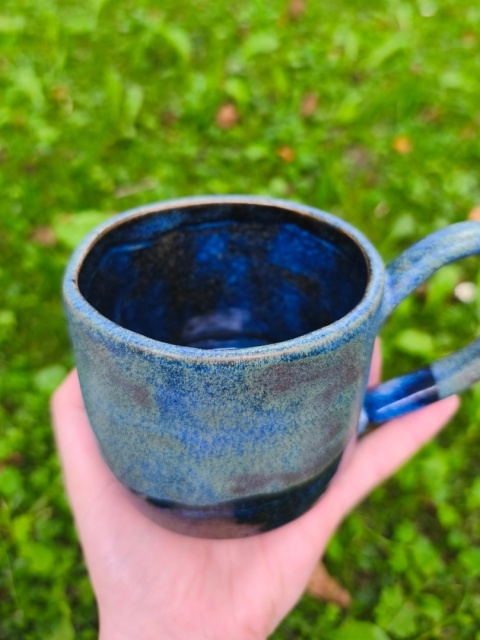 Kubek ceramiczny, ręcznie lepiony nr 3
