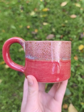 Kubek ceramiczny, ręcznie lepiony nr 31