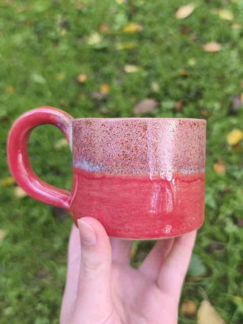 Kubek ceramiczny, ręcznie lepiony nr 31