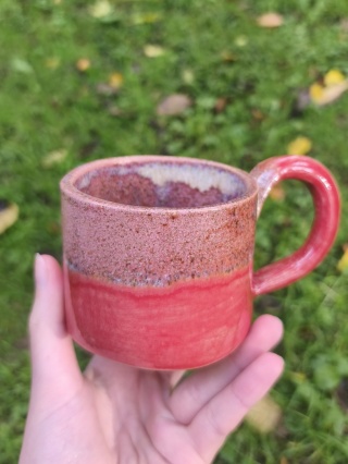 Kubek ceramiczny, ręcznie lepiony nr 31