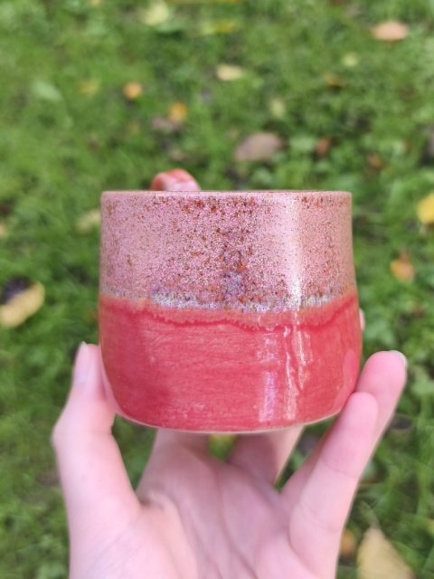 Kubek ceramiczny, ręcznie lepiony nr 31