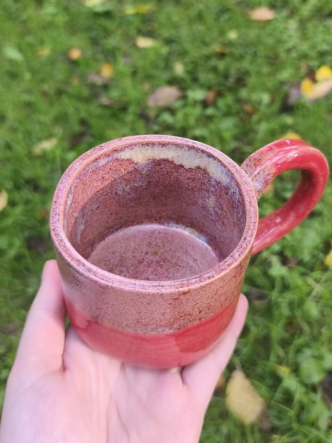 Kubek ceramiczny, ręcznie lepiony nr 31