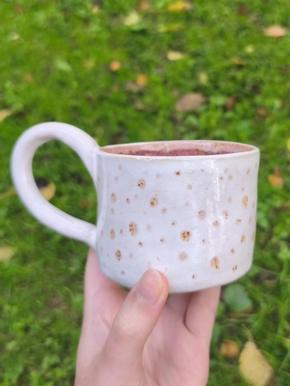 Kubek ceramiczny, ręcznie lepiony nr 32