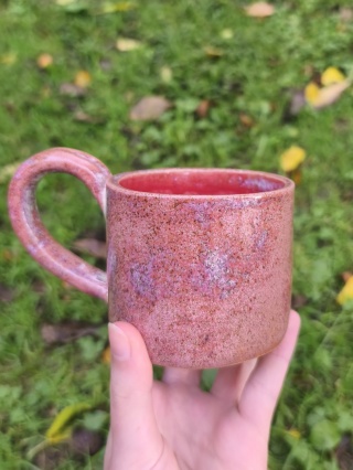 Kubek ceramiczny, ręcznie lepiony nr 33