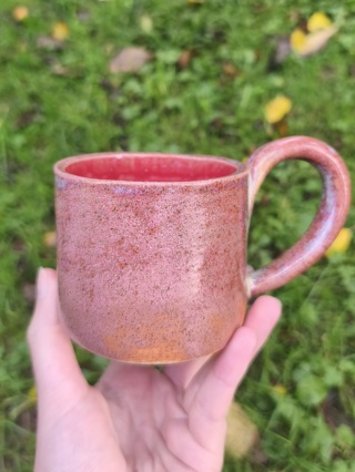 Kubek ceramiczny, ręcznie lepiony nr 33