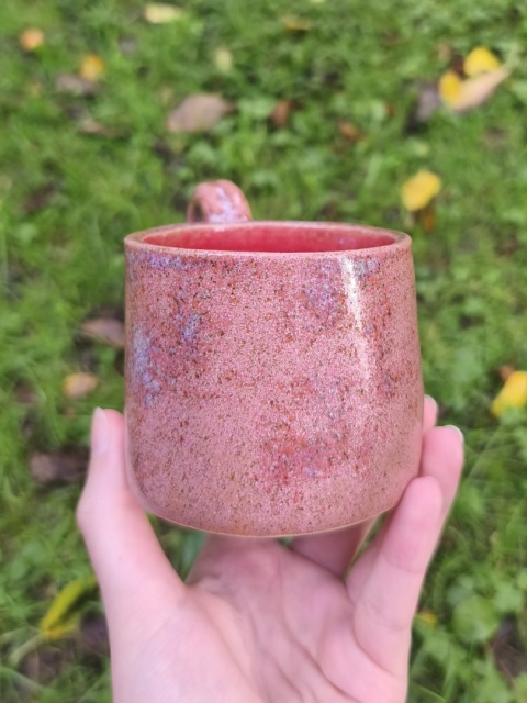 Kubek ceramiczny, ręcznie lepiony nr 33