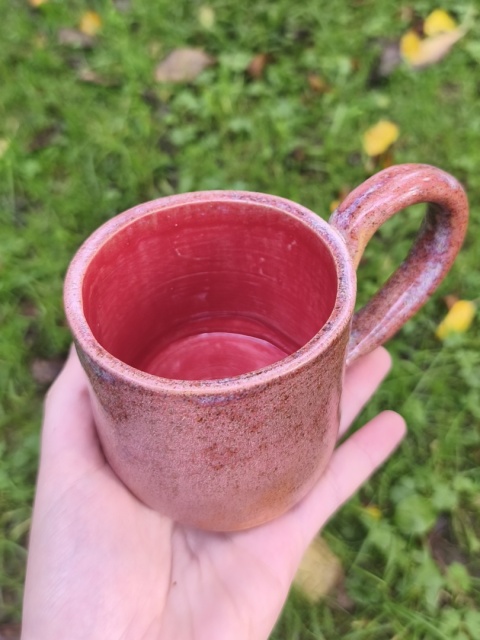Kubek ceramiczny, ręcznie lepiony nr 33
