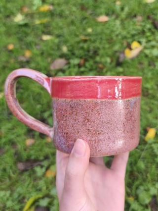Kubek ceramiczny, ręcznie lepiony nr 34