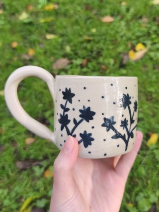 Kubek ceramiczny, ręcznie lepiony nr 35