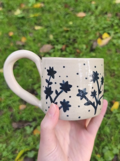 Kubek ceramiczny, ręcznie lepiony nr 35