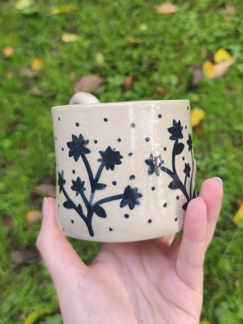 Kubek ceramiczny, ręcznie lepiony nr 35