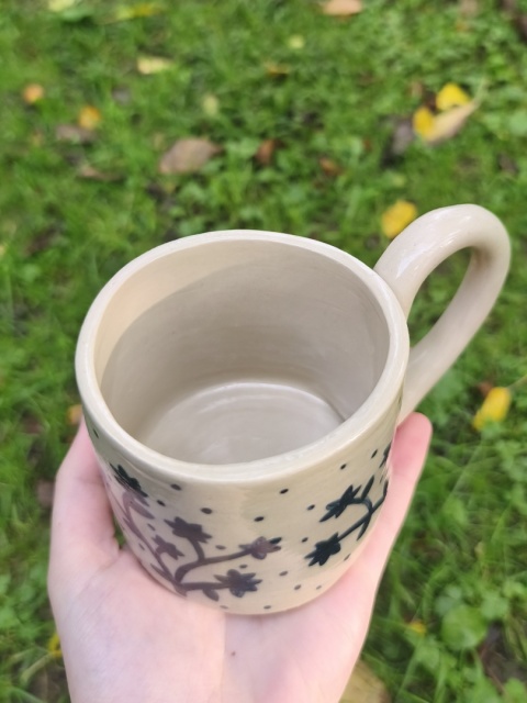 Kubek ceramiczny, ręcznie lepiony nr 35