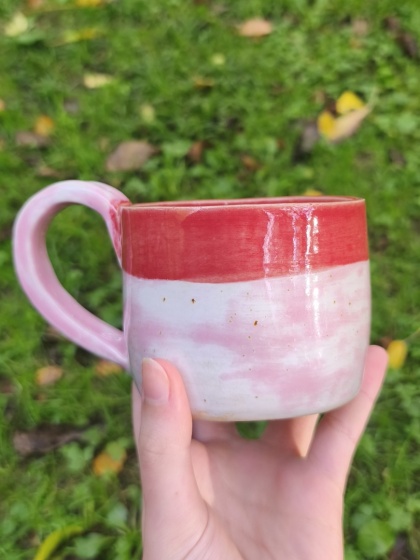 Kubek ceramiczny, ręcznie lepiony nr 36