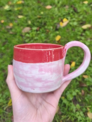 Kubek ceramiczny, ręcznie lepiony nr 36