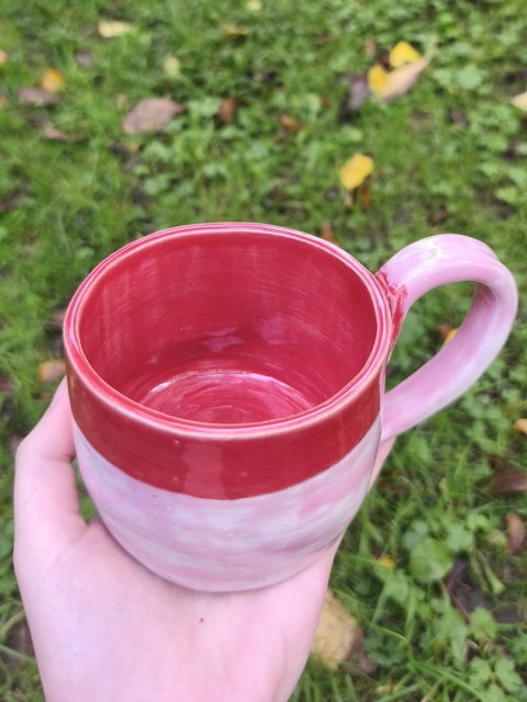 Kubek ceramiczny, ręcznie lepiony nr 36
