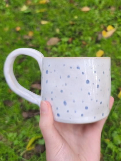 Kubek ceramiczny, ręcznie lepiony nr 37