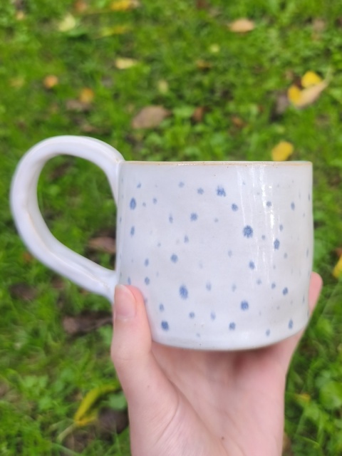 Kubek ceramiczny, ręcznie lepiony nr 37