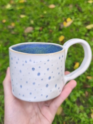 Kubek ceramiczny, ręcznie lepiony nr 37