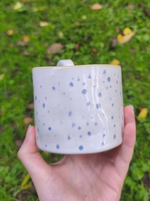 Kubek ceramiczny, ręcznie lepiony nr 37