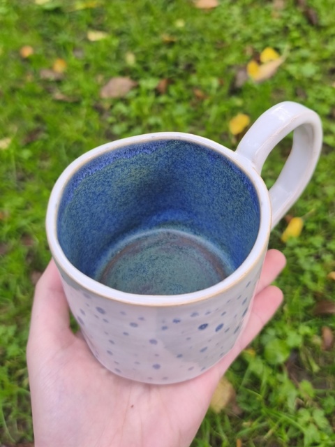 Kubek ceramiczny, ręcznie lepiony nr 37