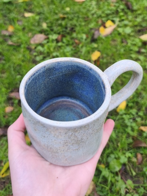 Kubek ceramiczny, ręcznie lepiony nr 38