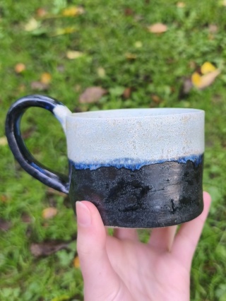 Kubek ceramiczny, ręcznie lepiony nr 39