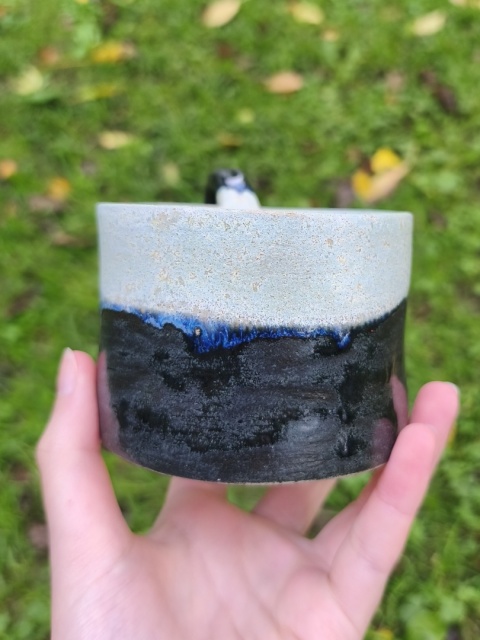Kubek ceramiczny, ręcznie lepiony nr 39