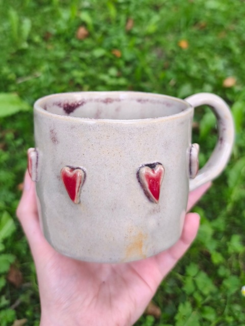 Kubek ceramiczny, ręcznie lepiony nr 6