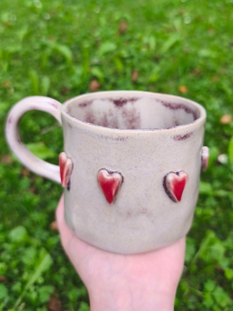 Kubek ceramiczny, ręcznie lepiony nr 6
