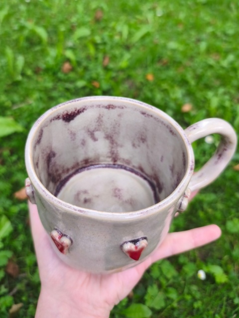 Kubek ceramiczny, ręcznie lepiony nr 6