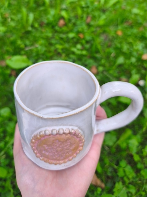 Kubek ceramiczny, ręcznie lepiony nr 8