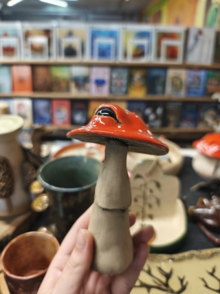 Muchomor z okiem ceramiczny do postawienia
