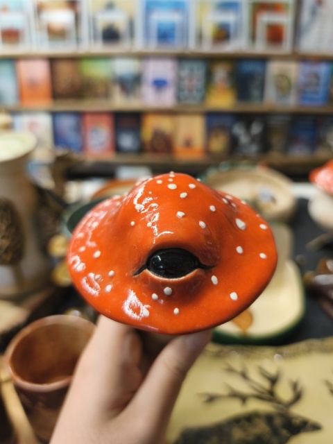Muchomor z okiem ceramiczny do postawienia