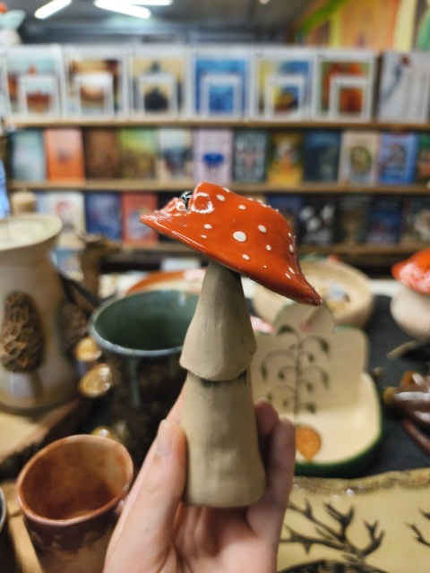 Muchomor z okiem ceramiczny do postawienia
