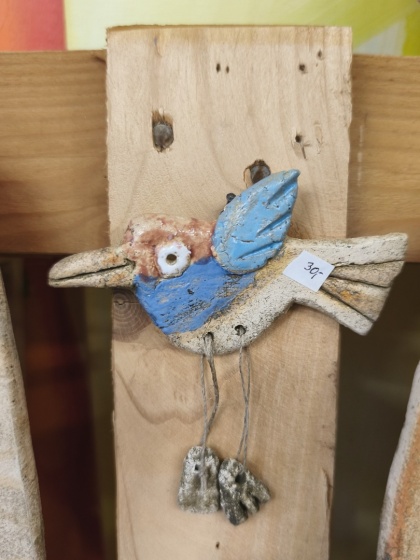 Ptak mały ceramiczny Bi ozdoba na ścianę ceramika 5